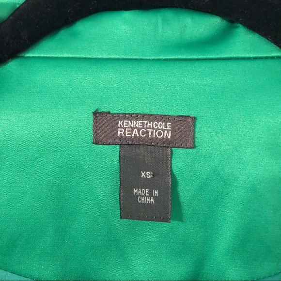 Kenneth Cole Reaction Cropped Green Jacket - Picture 4 of 4